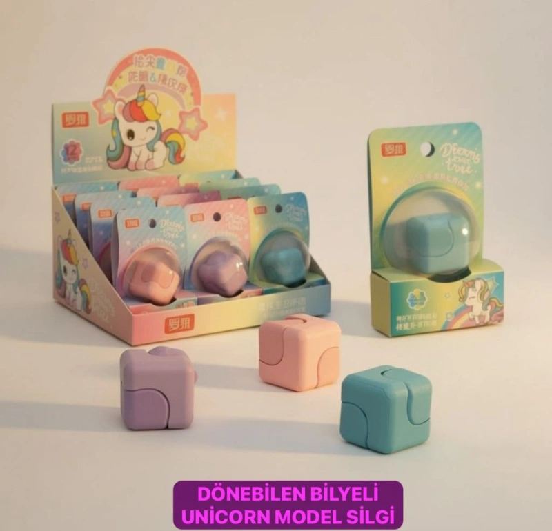 UNİCORN STRES ÇARKI SİLGİ BİLYELİ / 12Lİ STANT